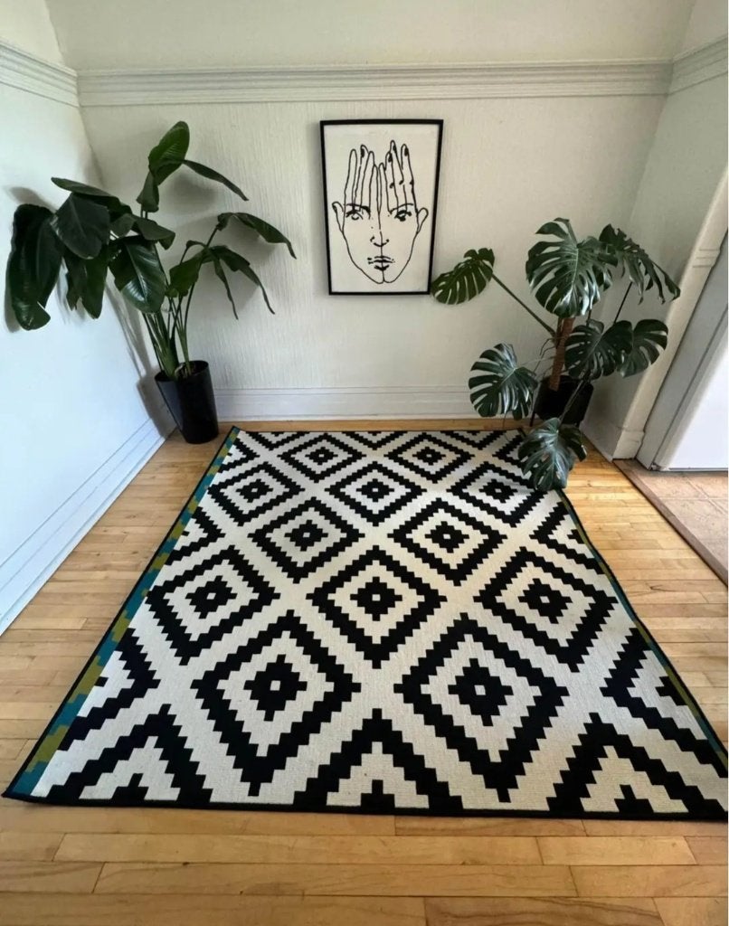Tapijt Ikea LAPPLJUNG RUTA  2x2m, Maison & Meubles, Ameublement | Revêtements de sol, Comme neuf, Enlèvement, Modern, Moins de 10 m²