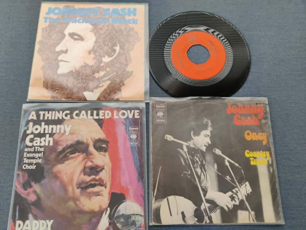 Lot johnny cash: oney,the chicken in black,thing called love, Enlèvement ou Envoi