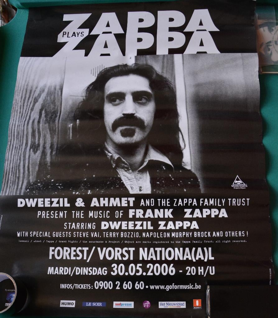 Zappa plays Zappa poster, Deurposter of groter, Ophalen of Verzenden, Muziek, Rechthoekig Staand