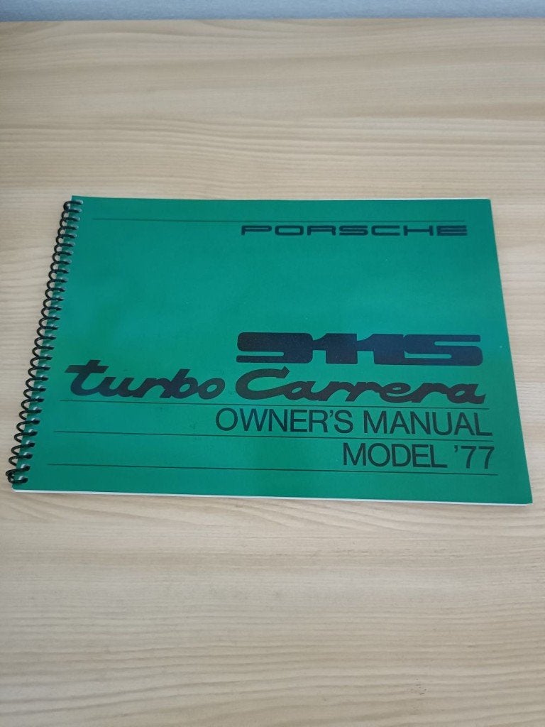 Porsche 911 S en Turbo Carrera 1977 owner's manual origineel, Enlèvement ou Envoi