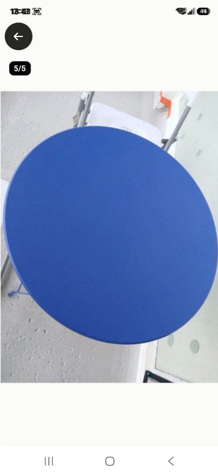 TABLE RONDE PLIABLE  EN MÉTAL + 4 CHAISES PLIABLES PRIX 40 E, Caravanes & Camping, Enlèvement