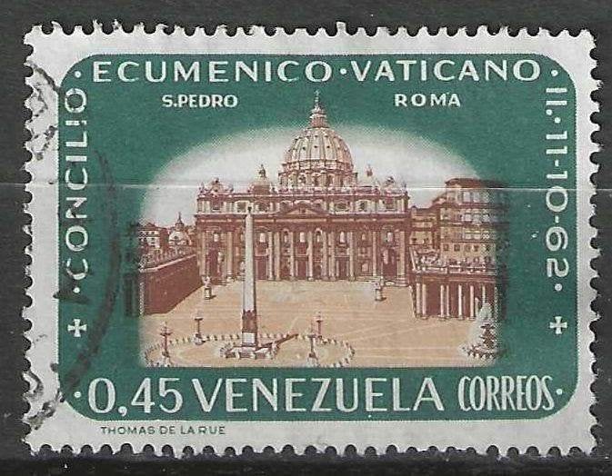 Venezuela 1963 - Yvert 677 - Oecumenisch Concilie (ST), Verzenden, Gestempeld