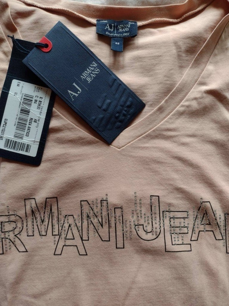 Armani Longsleeve Oudroze (Maat IT 44 / EU 38), Kleding | Dames, T-shirts, Verzenden, Zo goed als nieuw, Lange mouw, Roze