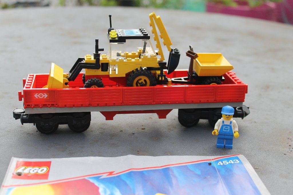 Lego 4543 Railroad Tractor Flatbed, Kinderen en Baby's, Gebruikt, Lego, Ophalen of Verzenden, Complete set