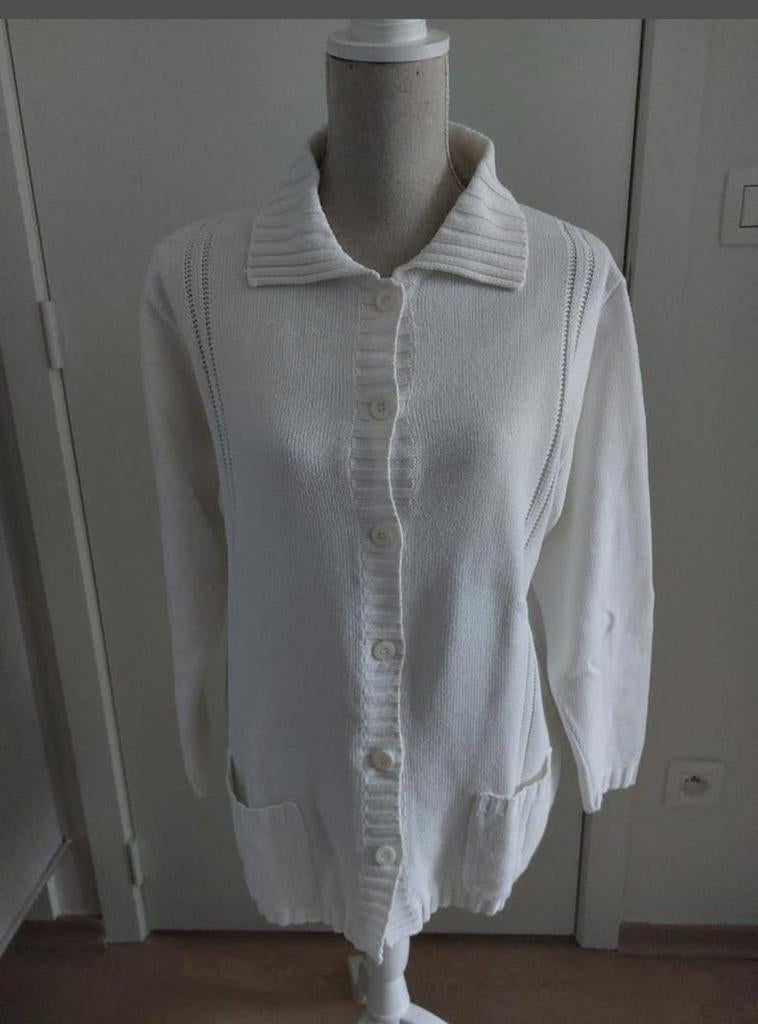 Lang gilet, Kleding | Dames, Ophalen of Verzenden, Maat 38/40 (M), Wit