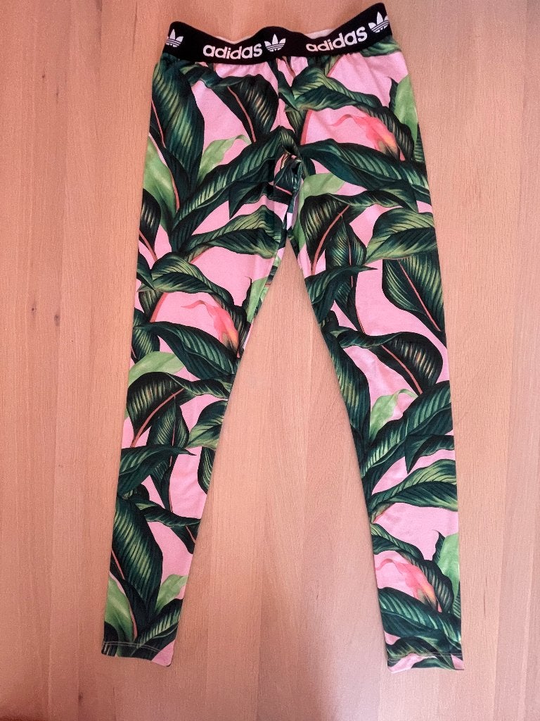 Adidas Original X Farm Green Palm Leaf Legging - S, Kleding | Dames, Sportkleding, Adidas, Ophalen of Verzenden, Roze, Maat 36 (S)