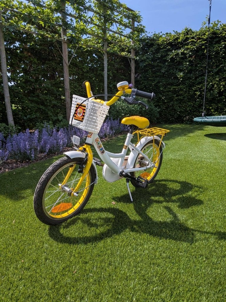 kinderfiets 16 inch, Fietsen en Brommers, Ophalen, Terugtraprem, Zijwieltjes, 16 tot 20 inch