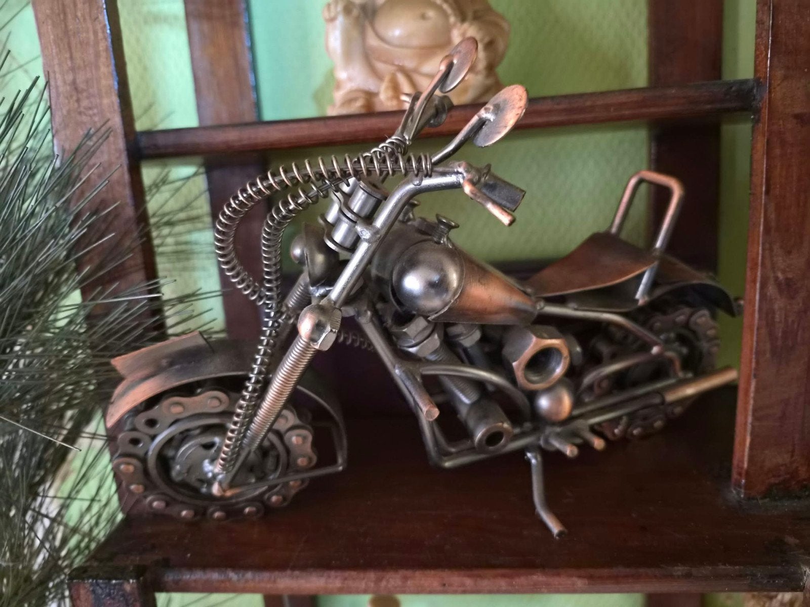 Sculpture Moto Miniature Metal Art, Enlèvement ou Envoi, Neuf, 1:9 à 1:12, Pièce