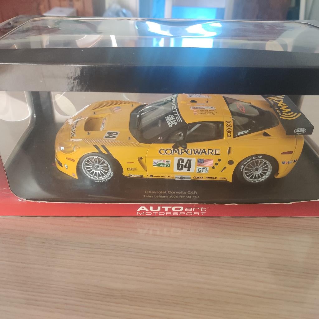 AutoArt Corvette C6R #64 1/18 Le Mans 2005, Hobby & Loisirs créatifs, Voitures miniatures | 1:18, Enlèvement, Neuf, Voiture, Autoart