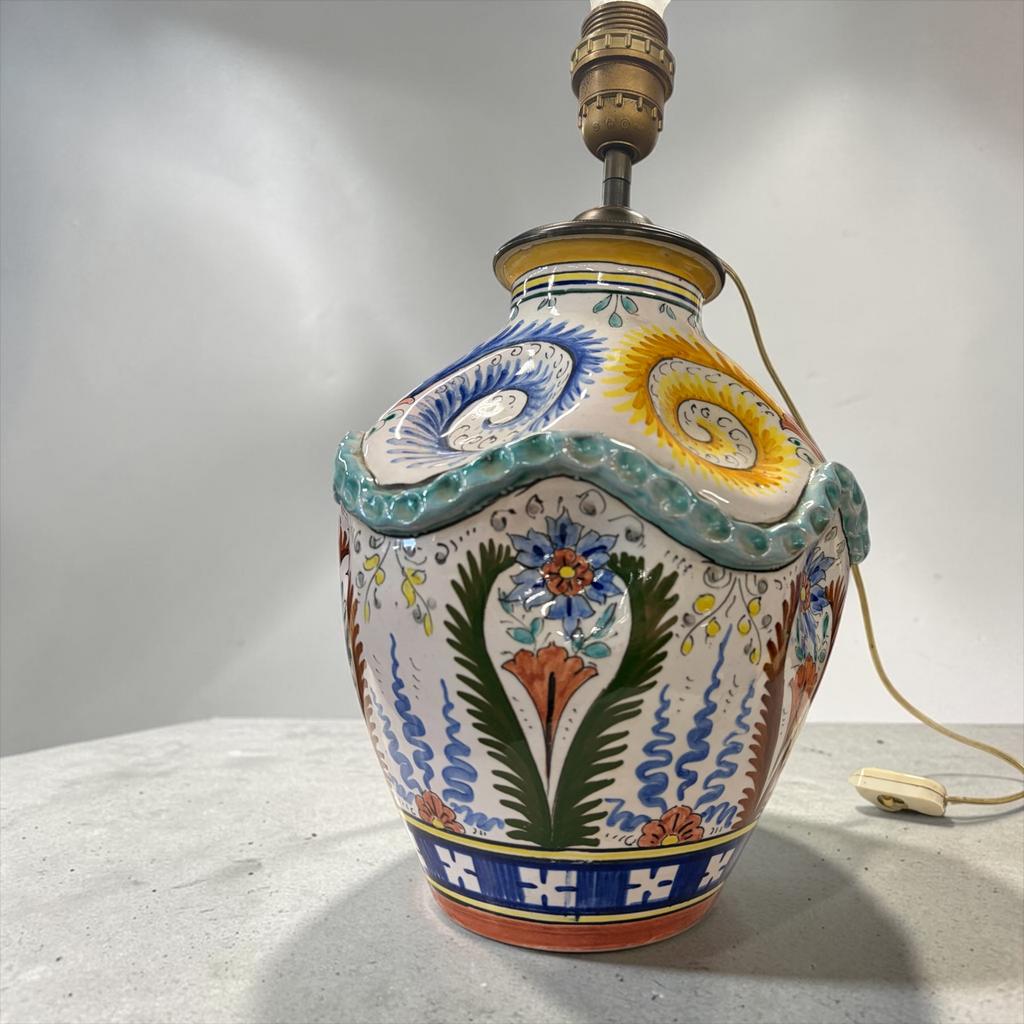 vintage ltaliaanse keramieken tafellamp / lampadaire, Antiek en Kunst, Ophalen