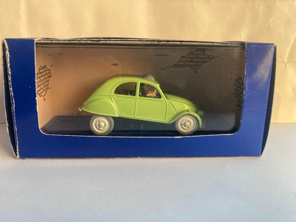 Kuifje Citroën 2CV De zaak Zonnebloem 1:43 – Atlas, Enlèvement ou Envoi, Tintin, Comme neuf, Statue ou Figurine