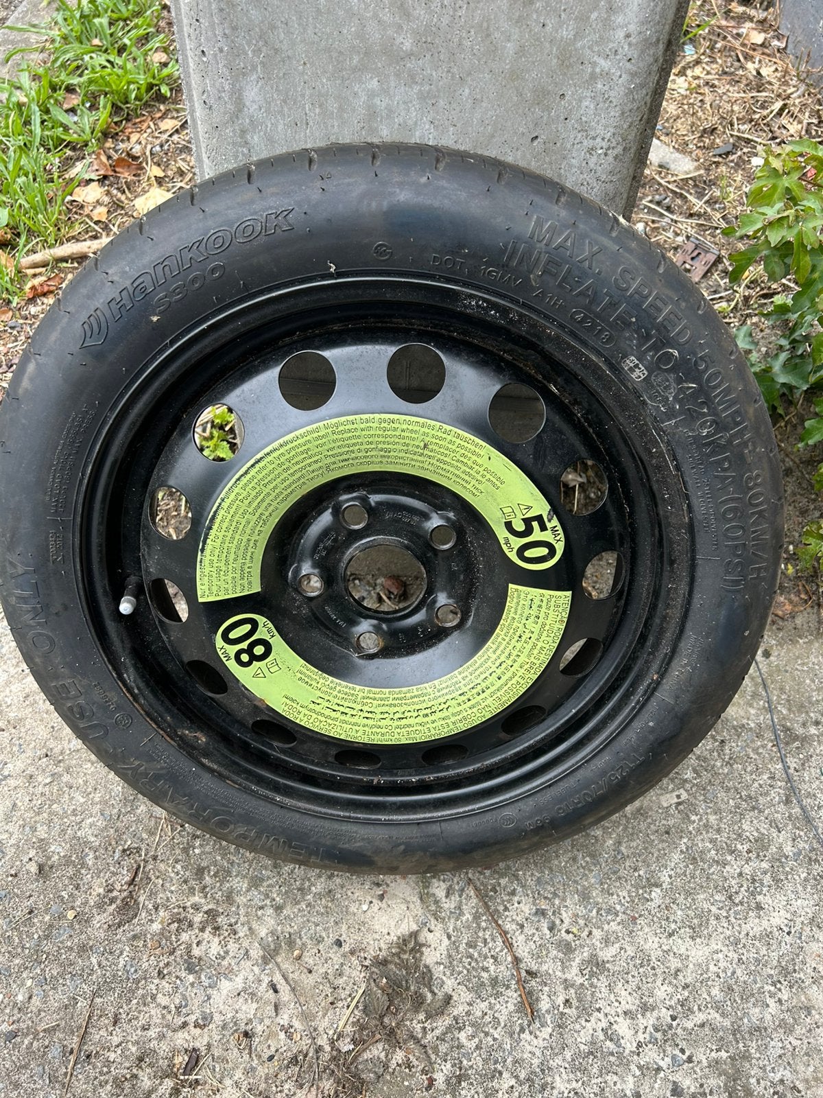 Roue de secours galette vw-audi, Autos : Pièces & Accessoires, Enlèvement ou Envoi