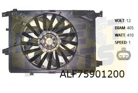 Alfa Romeo 159 (10/05)-(10/12) ventilatorunit (1.9JTD / 1.8i, Neuf, -, Alfa Romeo, -