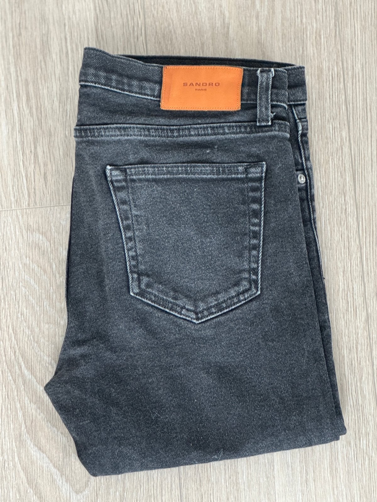 Sandro Paris Jeans (30) – Zwart – Slim Fit – Exclusief, Kleding | Heren, Spijkerbroeken en Jeans, Ophalen, Zo goed als nieuw, Zwart