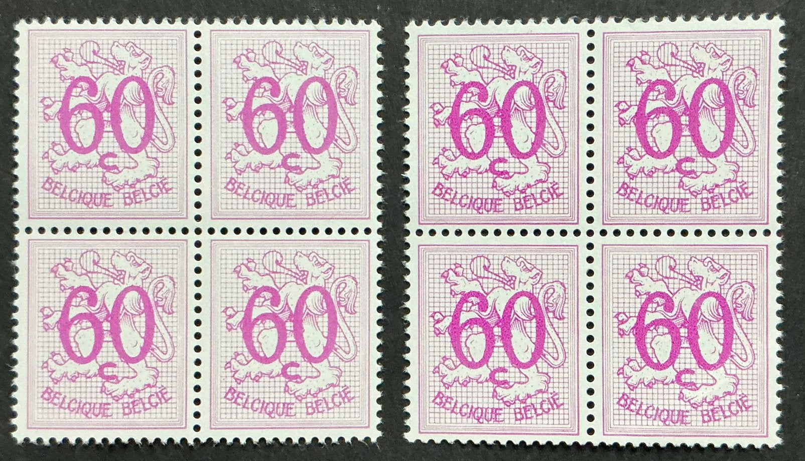 LOT 774. COB: 1370P3/1370P3A.MNH. en blocs., Neuf, Enlèvement ou Envoi, Non oblitéré, Gomme originale