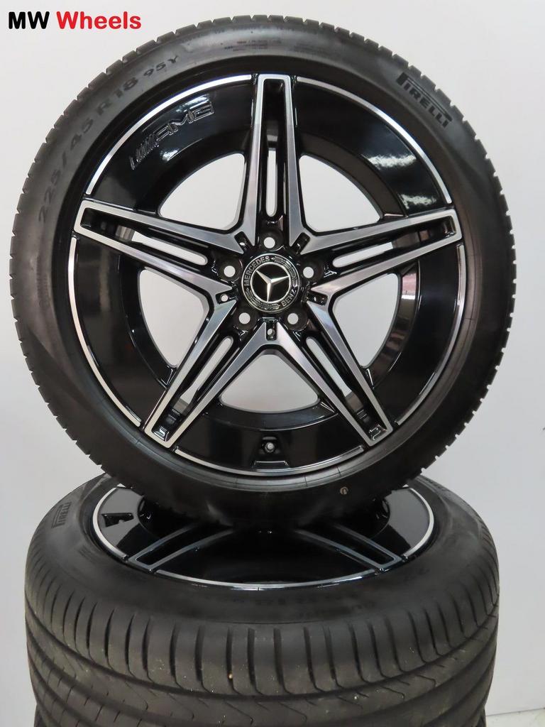 Mercedes C klasse W206 AMG 18 inch velgen met zomerbanden, 18 inch, Gebruikt, -, -