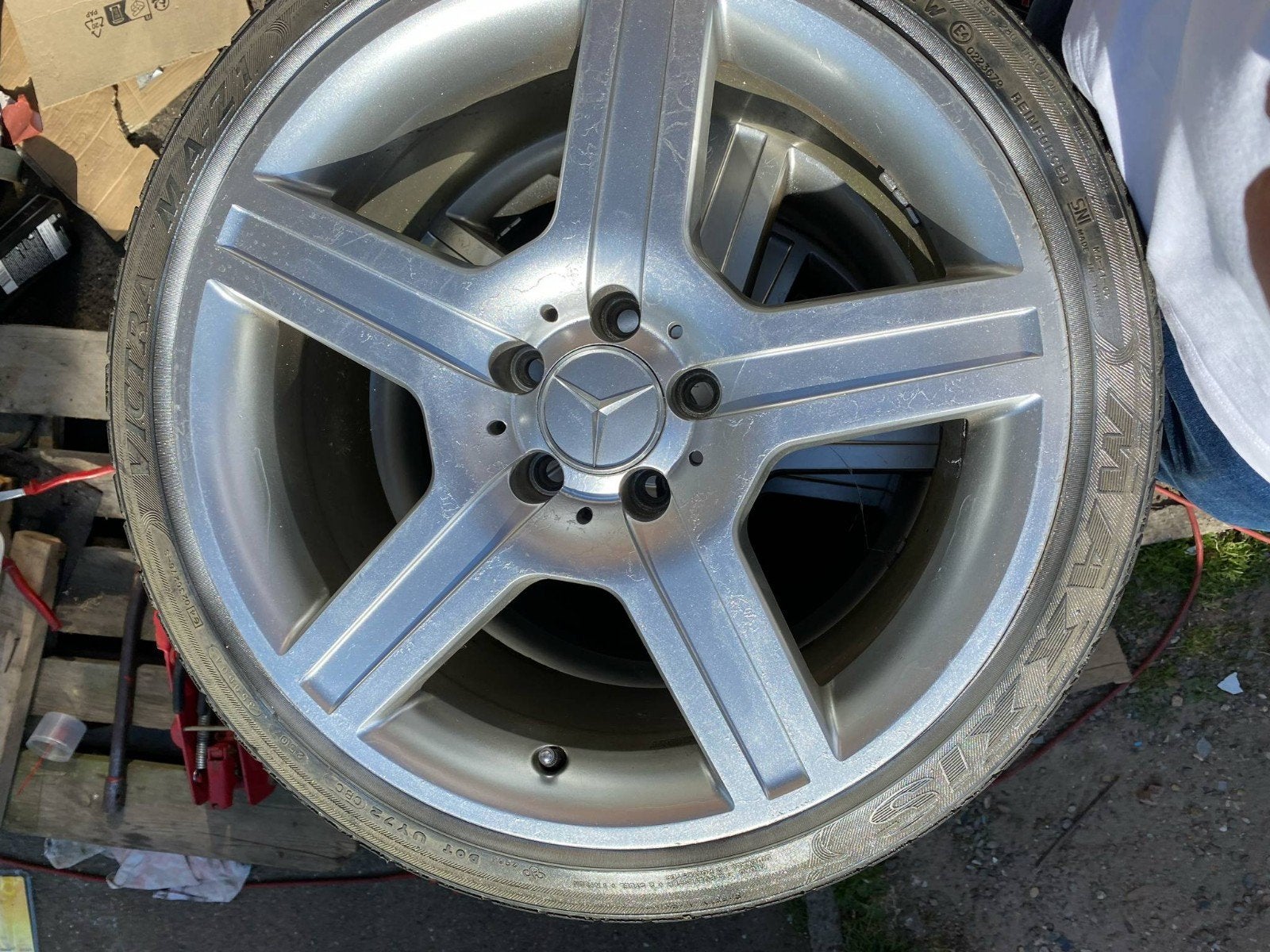 mercedes velgen, Auto-onderdelen, Banden en Velgen, Ophalen, 18 inch, Gebruikt, Banden en Velgen