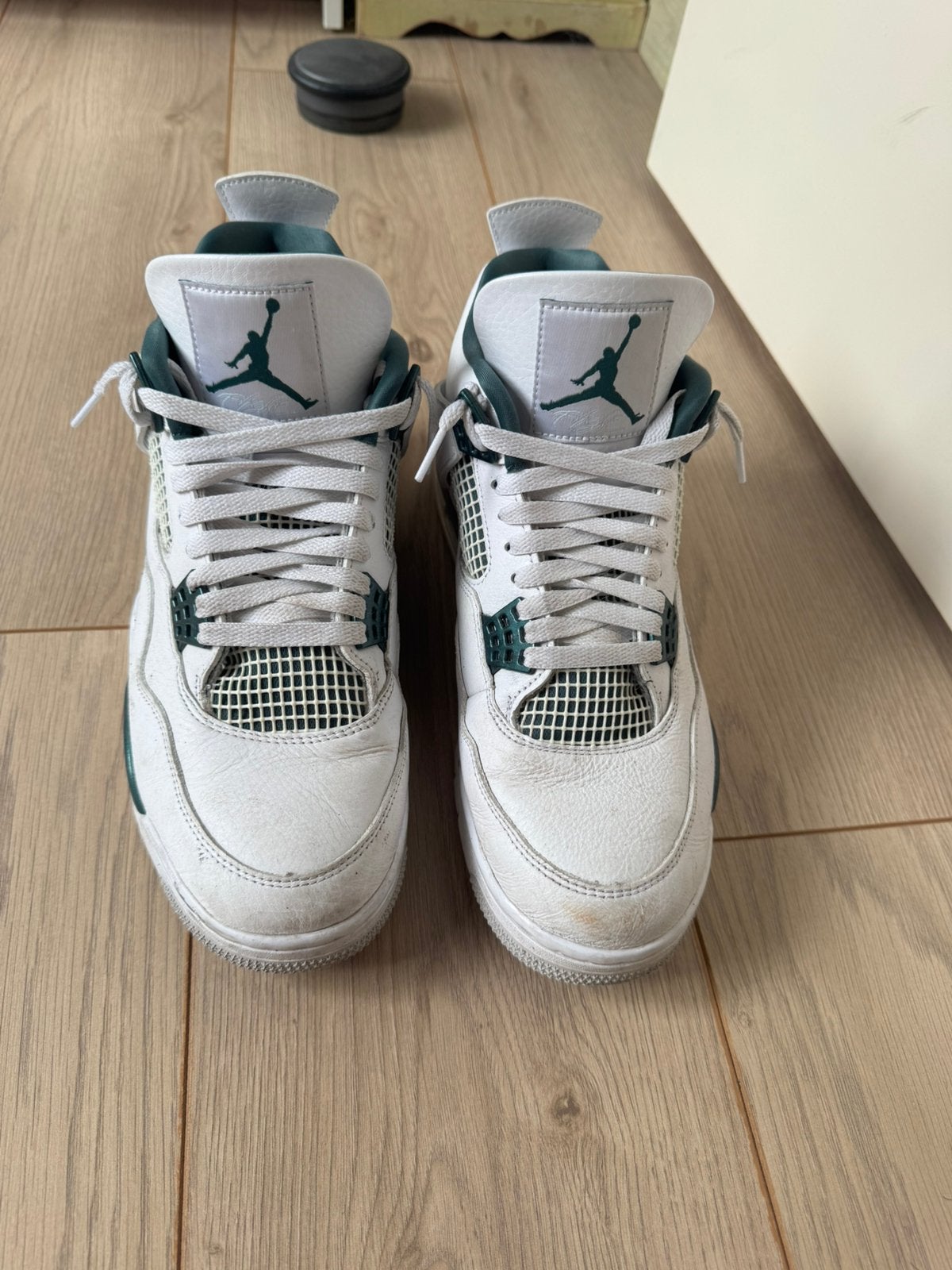 Jordan 4 vert oxydé taille 45, Enlèvement, Comme neuf