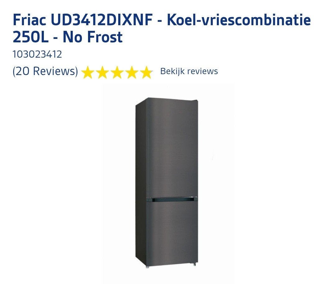 frigo diepvries, Electroménager, Enlèvement