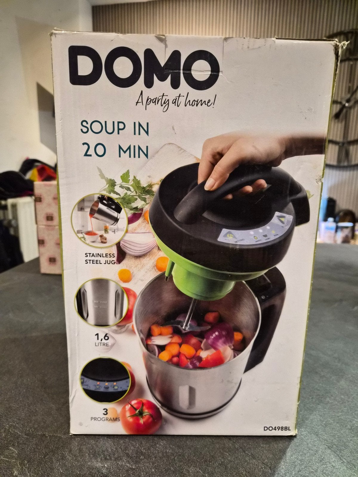 Blender chauffant / Soup Maker Domo DO498BL - 1,6L (Comme ne, 1 à 2 litres, Enlèvement, Comme neuf