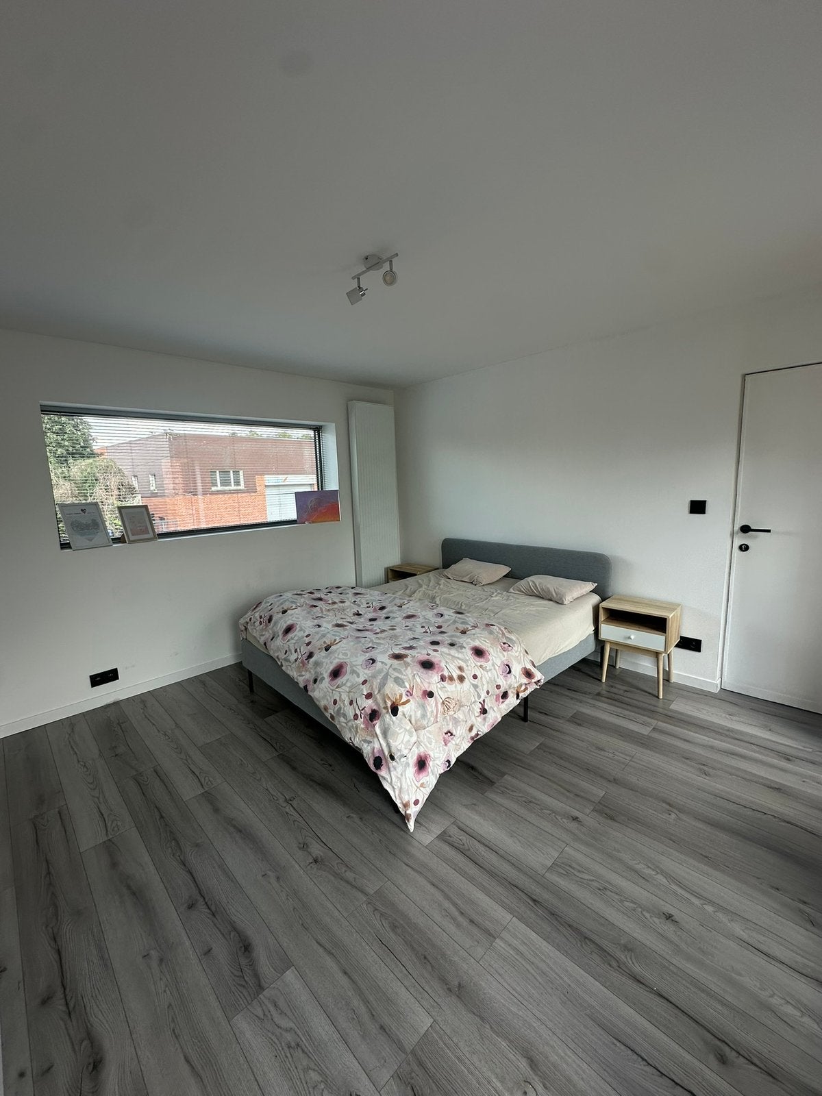 Licht grijs ikea bed slattum 160x200 cm, Huis en Inrichting, Ophalen, Grijs