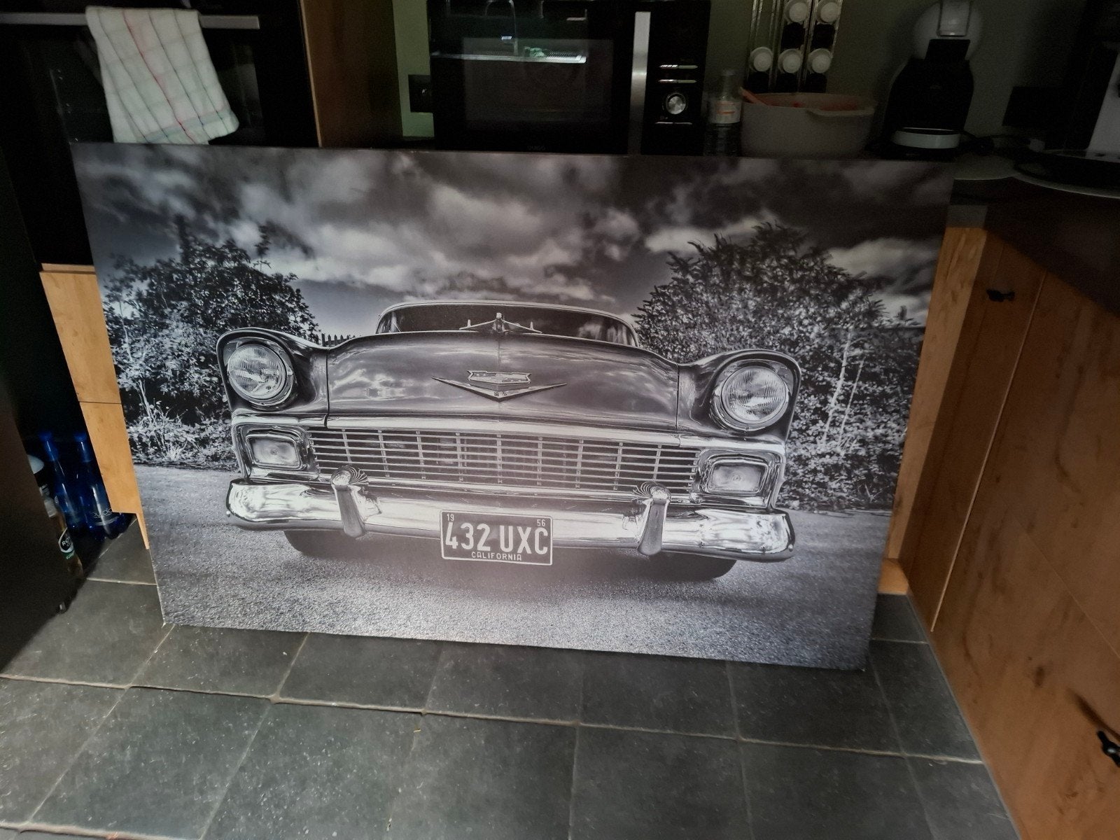 te koop grote kader met auto, Huis en Inrichting, Ophalen