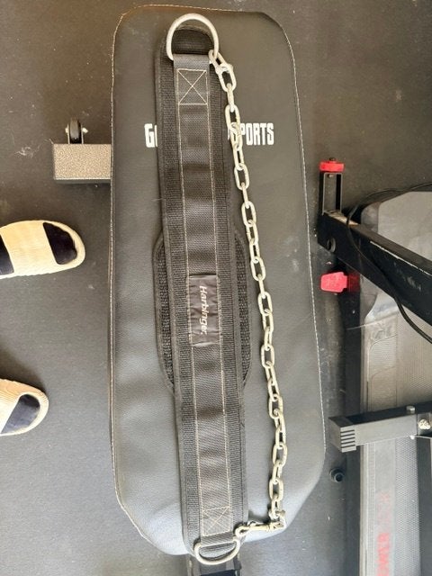 Dip Belt Harbinger, Sports & Fitness, Équipement de fitness, Comme neuf, Ceinture d'haltères, Bras, Pectoraux, Enlèvement