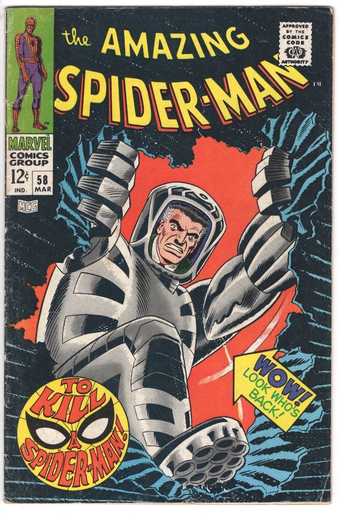 Amazing Spider-Man (1963 1st Series) #58, Eén comic, Ophalen of Verzenden, Gelezen