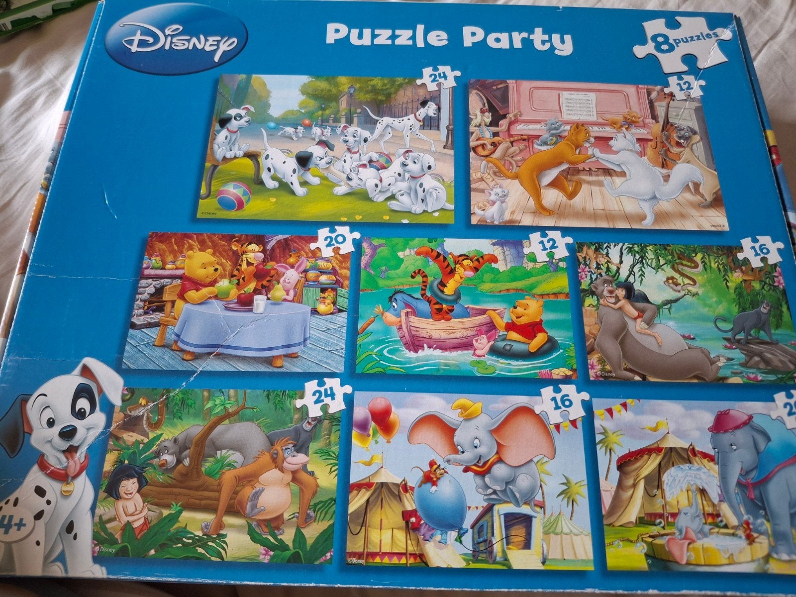 Puzzel party, Disney,  8 puzzels in 1 doos, Ophalen of Verzenden, 10 tot 50 stukjes, Zo goed als nieuw