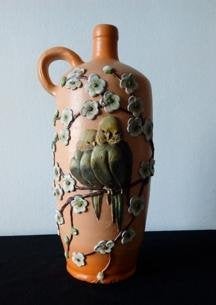 1940s curiosa naiëf volkskunst keramiek kunst parkiet, Enlèvement ou Envoi
