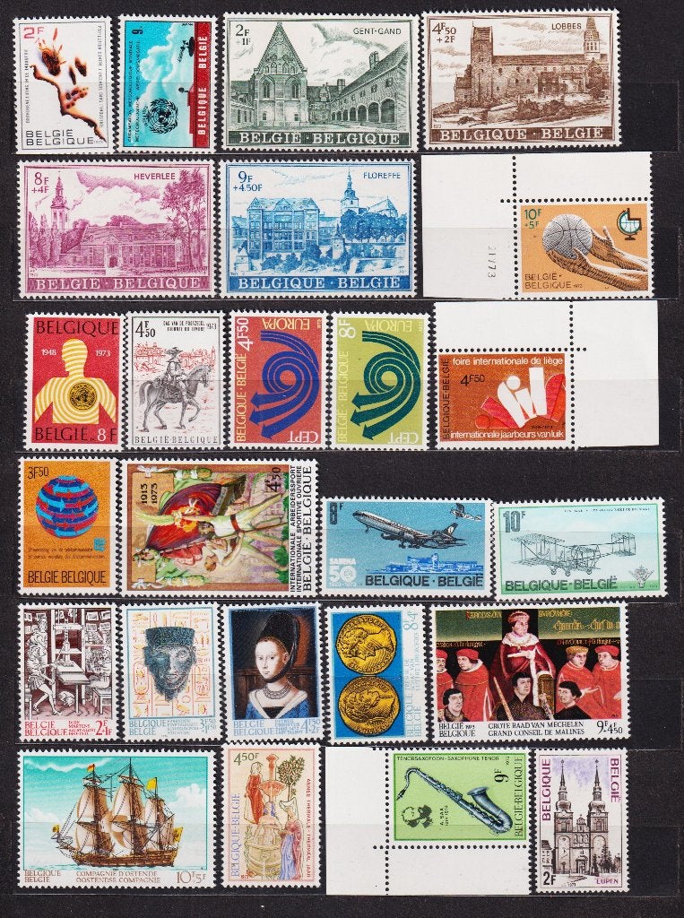 Belgique 1973 avec carnets **, Envoi, Non oblitéré, Neuf