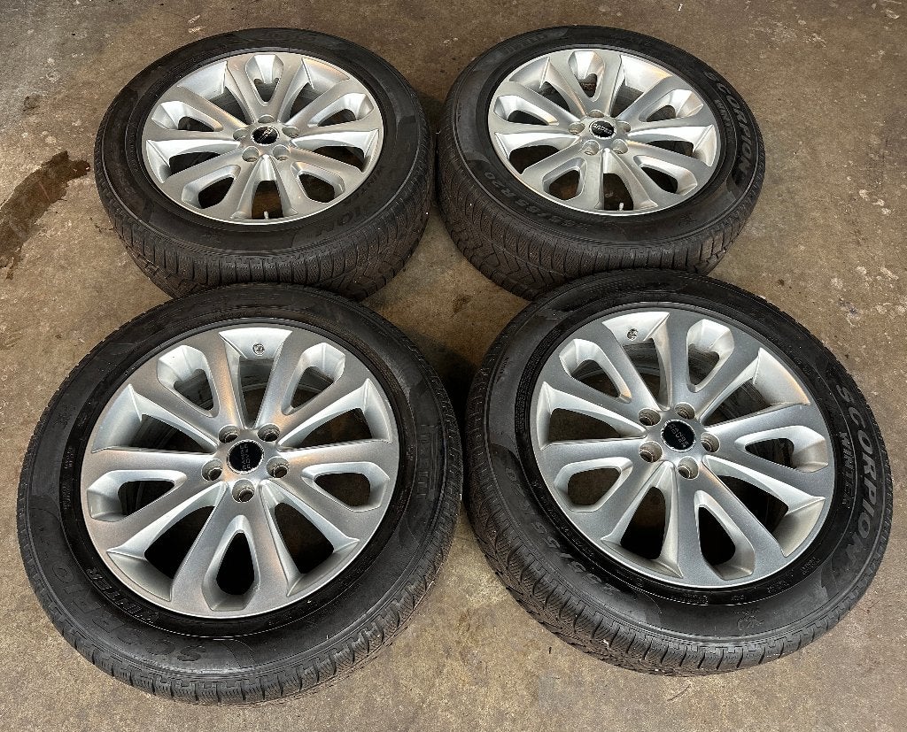 20 inch Range Rover Sport L494 L405 Velgen + Winterbanden, Enlèvement, Utilisé, Land Rover