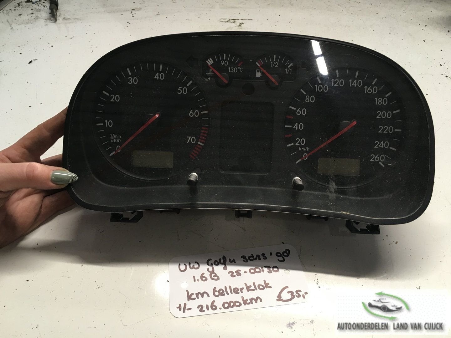 Vw Golf 4 3 drs 1.6 Benzine 1998  2500130  Km Tellerklok   1, Autos : Pièces & Accessoires, -, Utilisé, -, -