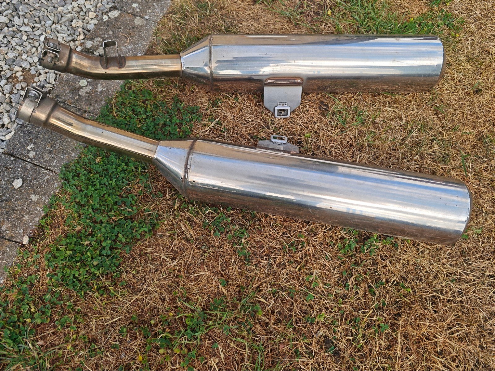 Originele Uitlaten / Dempers Set Yamaha FJR 1300 3P6-1 3P6-2, Motoren, Ophalen