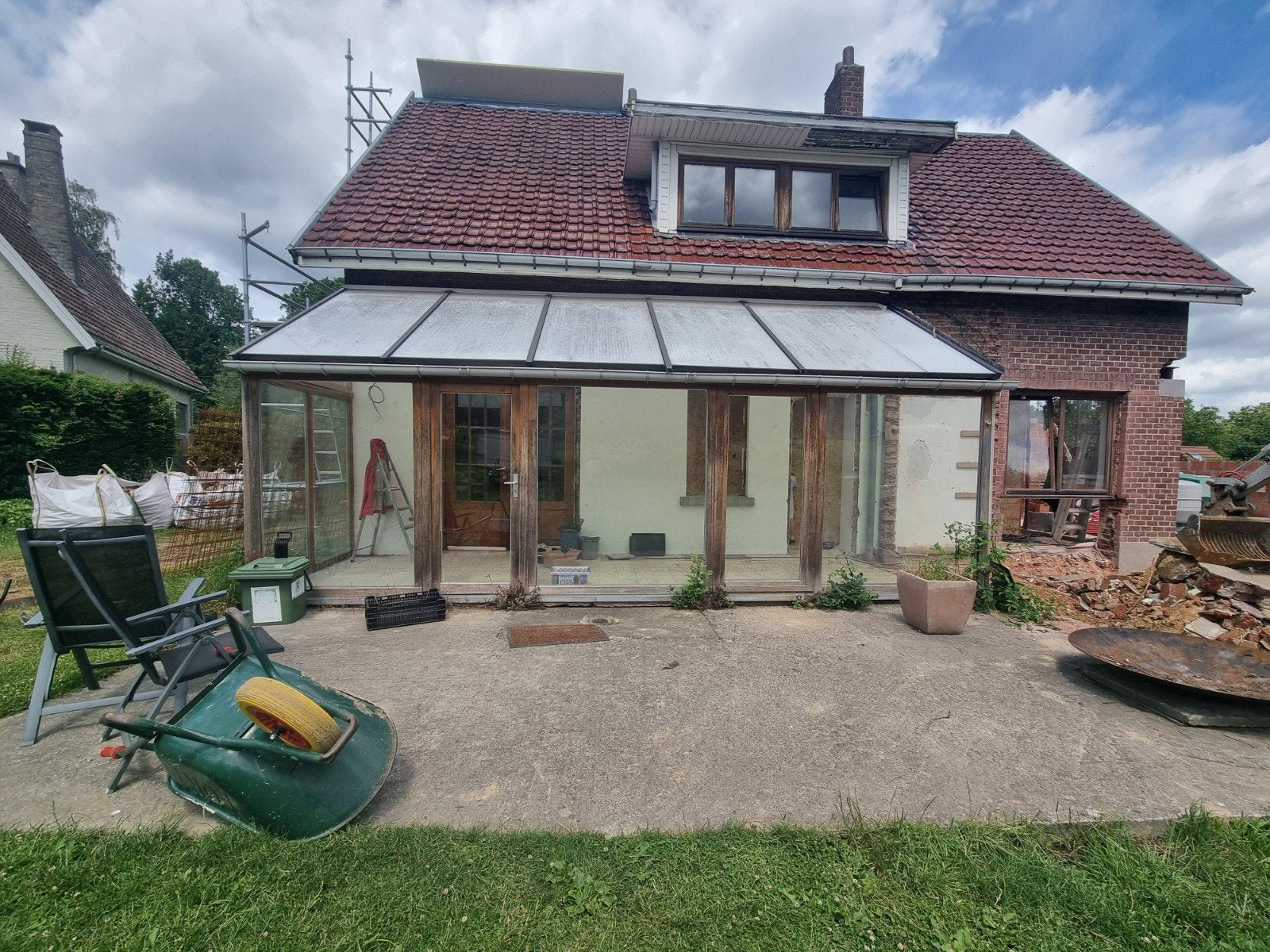 Véranda en bois double vitrage A DONNER, Tuin en Terras, Overkappingen, Ophalen, Veranda