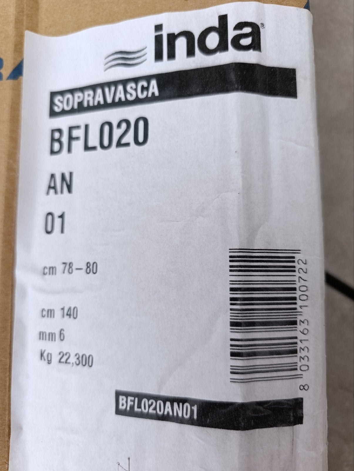 Vast douchescherm, Ophalen, Nieuw