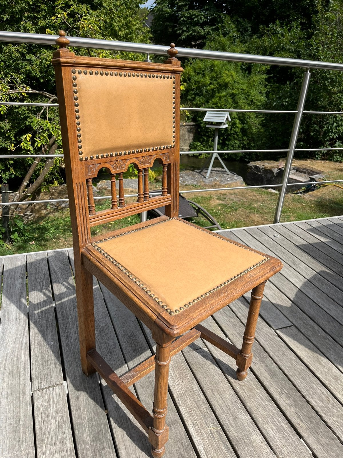Chaise chêne et cuir, Ophalen
