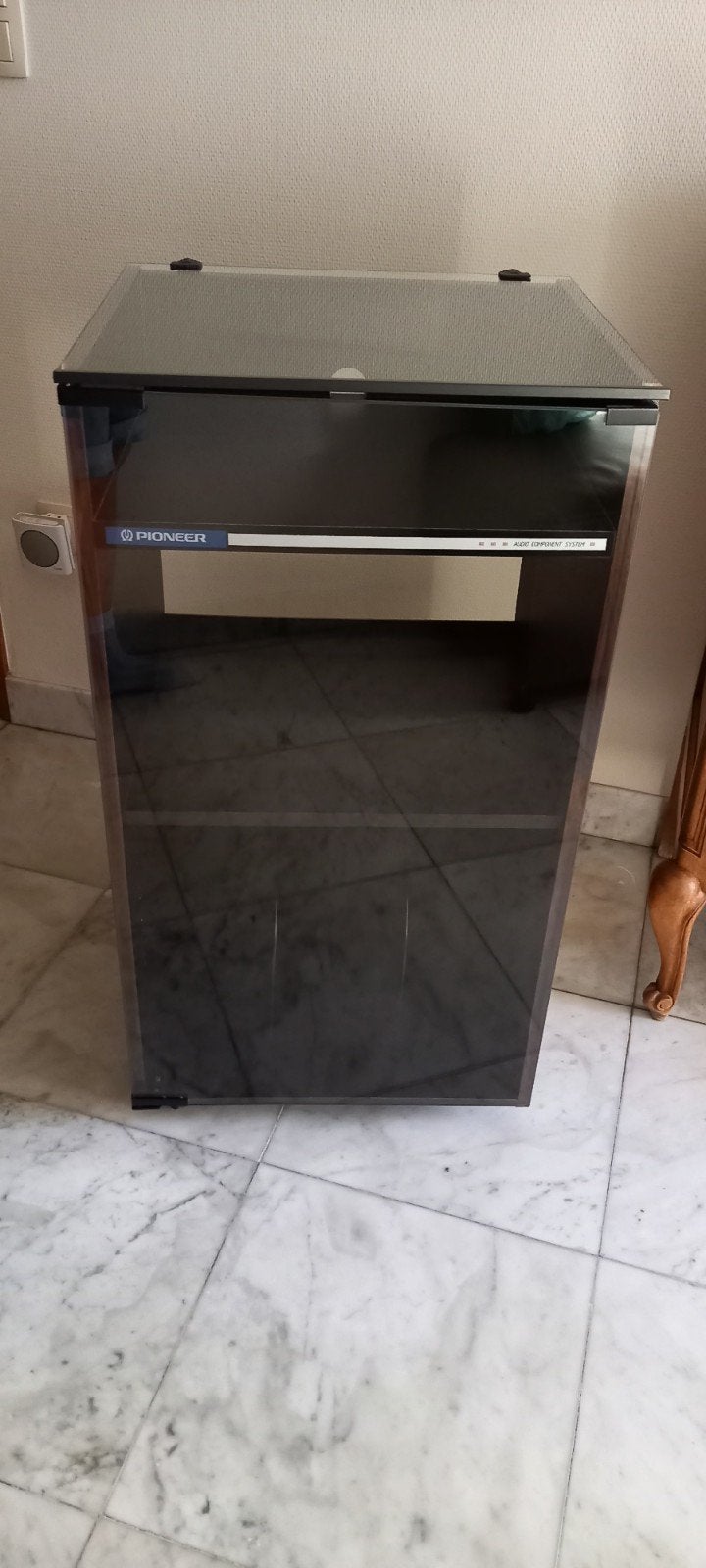 origineel pioneer stereo meubel met glazen deur en klep, Audio, Tv en Foto, Ophalen, Gebruikt