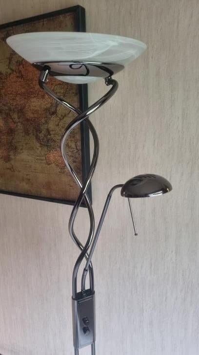 Dimbare staanlamp met leeslamp, Ophalen, Gebruikt