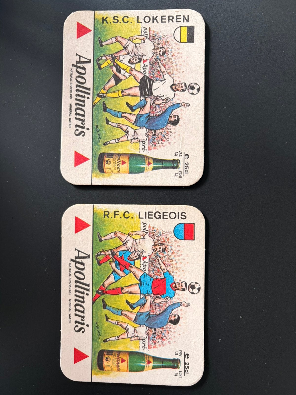 Bierkaartjes Apollinaris - voetbal, Hobby en Vrije tijd, Verzamelkaartspellen | Magic the Gathering, Ophalen