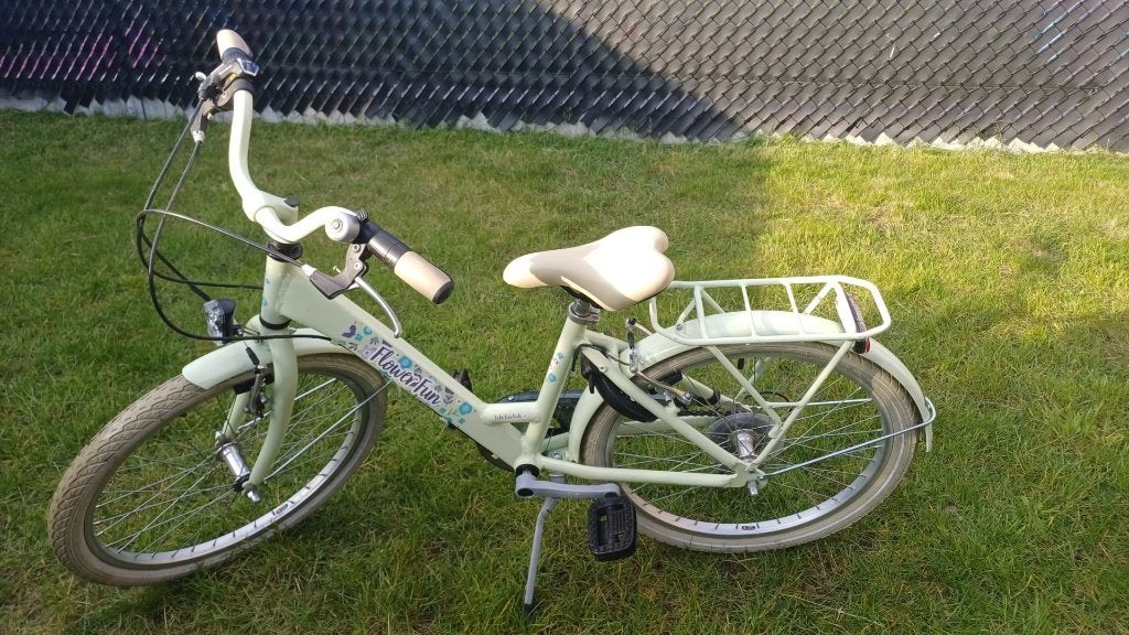 BikeFun Flower Fun meisjesfiets (22 inch) Lichtgroen (6v ), Frein sur jante, Enlèvement, 20 pouces ou plus, Utilisé