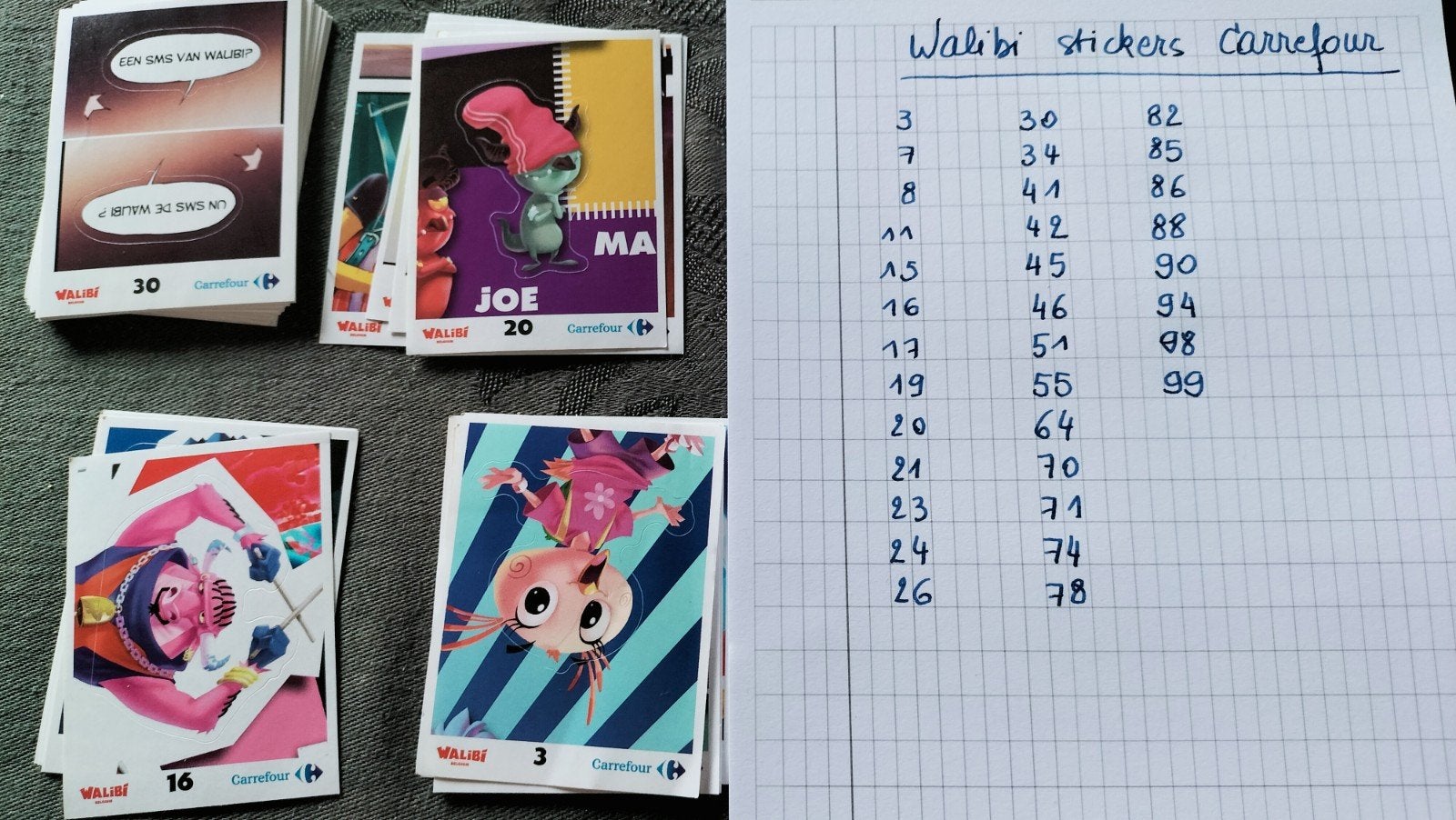 Verschillende stickers Walibi Carrefour, Ophalen of Verzenden