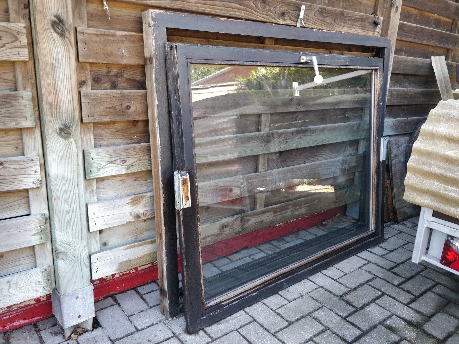 kantelraam in meranti,, Doe-het-zelf en Bouw, Ophalen, Hout