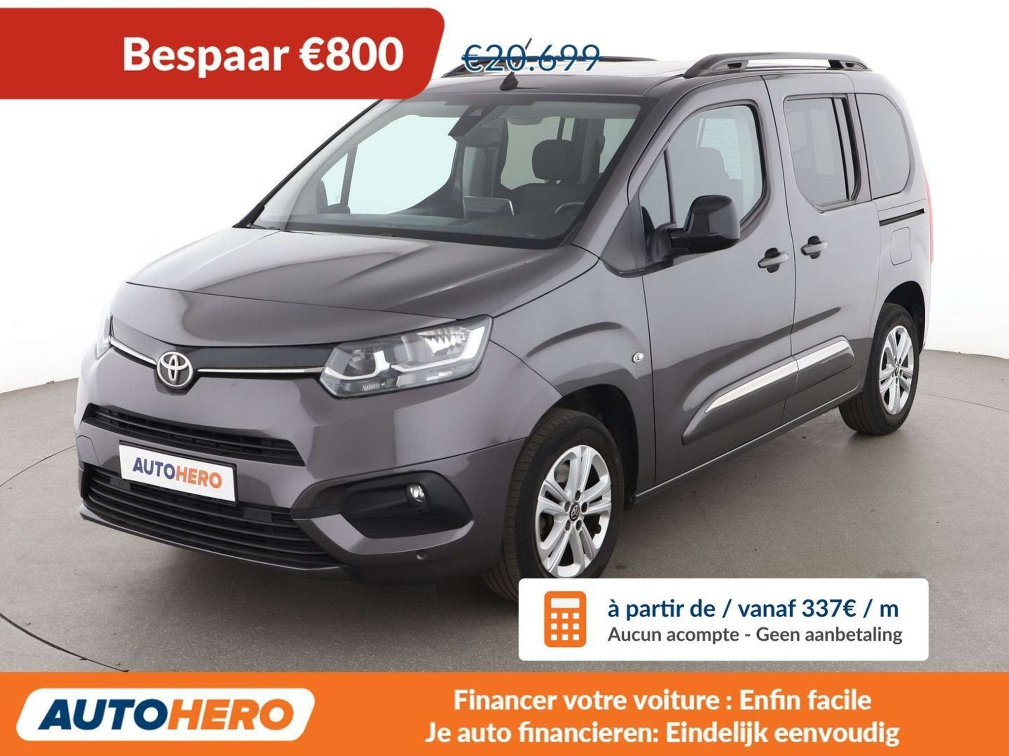 Toyota PROACE CITY 1.2 Turbo L1 Executive (bj 2022), Auto's, Stof, Gebruikt, 1199 cc, Lichtsensor