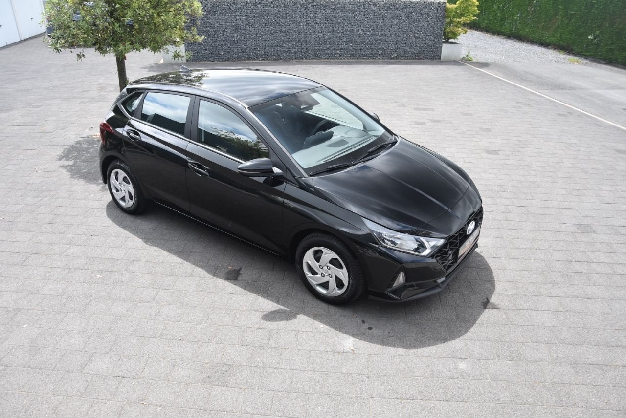 Hyundai i20 1.0 T-GDI 100 7-DCT Twist Cam/Carplay/Dab+, Stof, Gebruikt, Zwart, Bedrijf