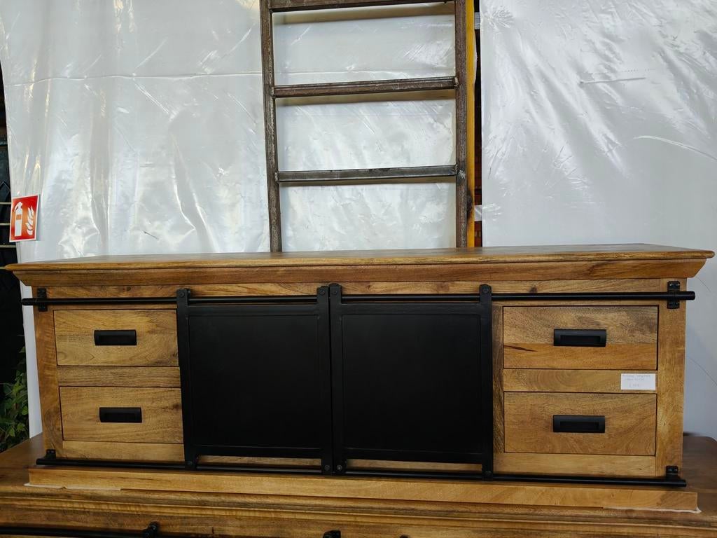 Mangohouten tv meubel (outlet), Enlèvement, Neuf, Bois