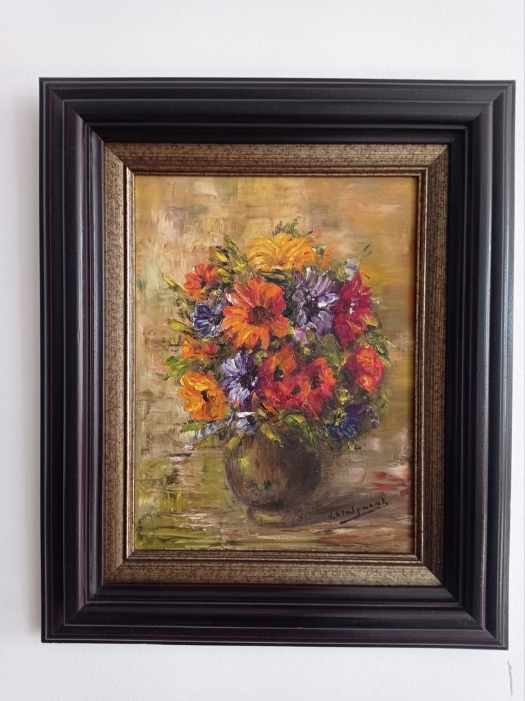 Vintage bloemen stilleven, Antiek en Kunst, Ophalen