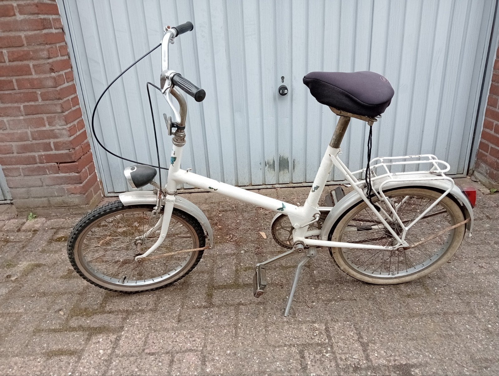 Vintage plooifiets, Fietsen en Brommers, Fietsen | Vouwfietsen, Gebruikt, Velgrem, Totaal opvouwbaar, Ophalen