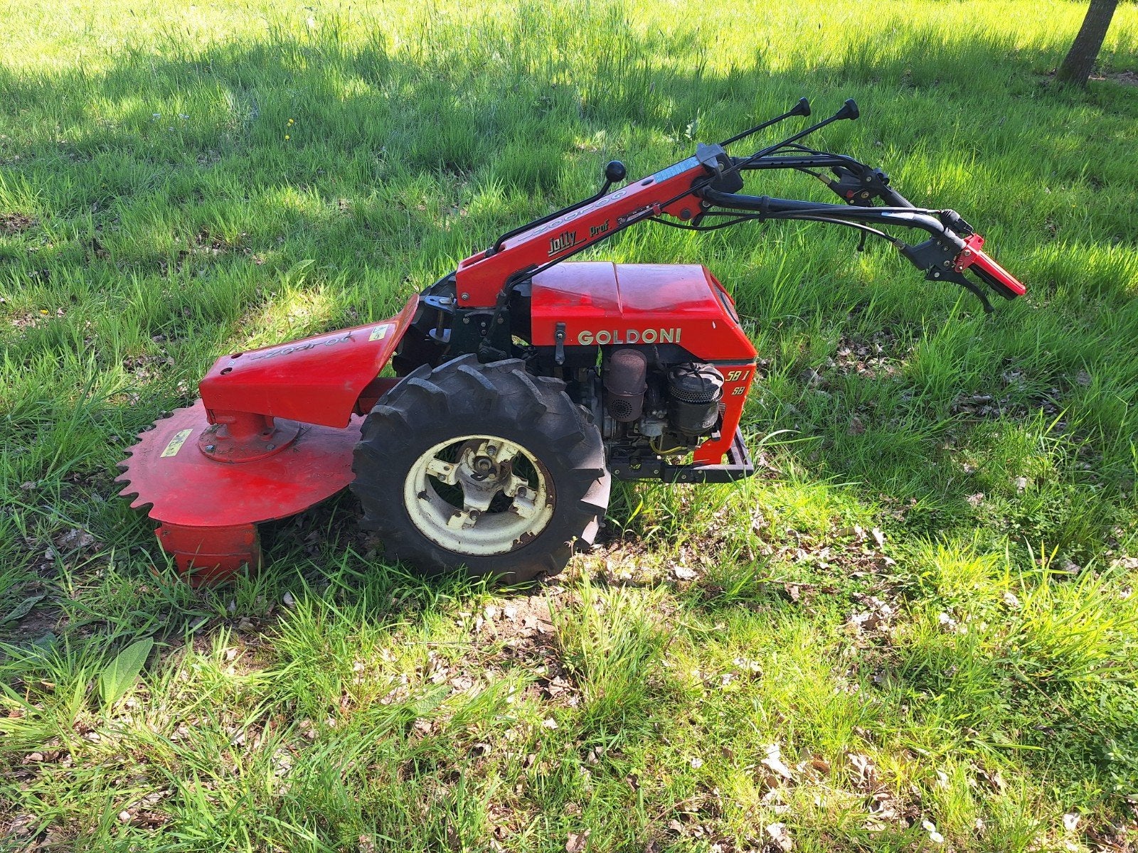 goldoni motoculteur met maaiplaat, Tuin en Terras, Ophalen, Gebruikt
