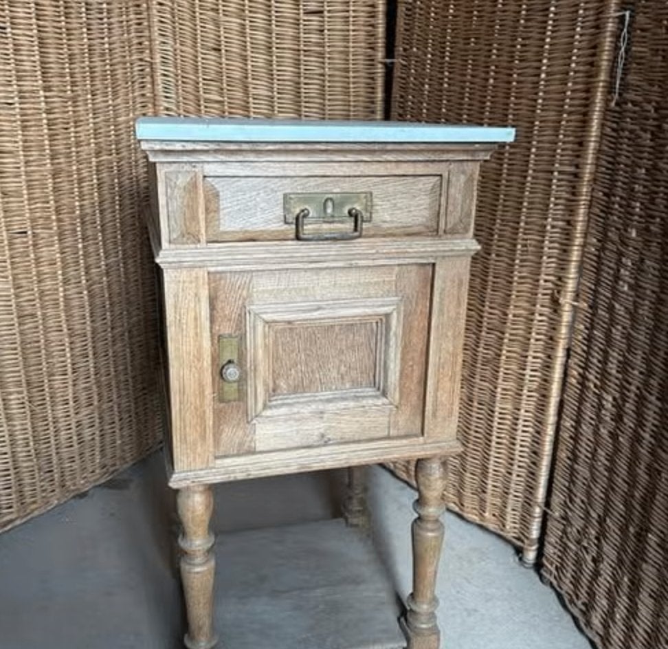 Table de nuit Bois/Marbre, Enlèvement, Utilisé, Chêne